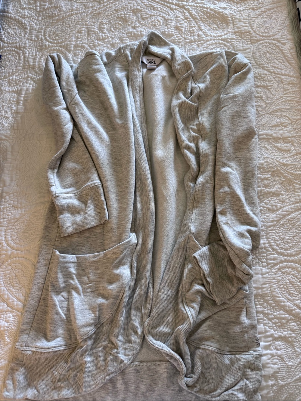 Athleta Girl Heather Gray Cozy Cardigan